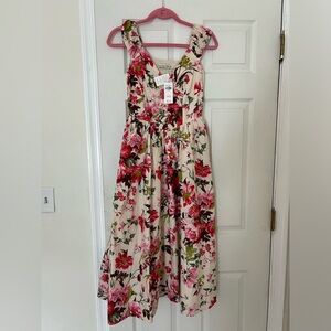 NWT Abercrombie midi floral dress - size xs